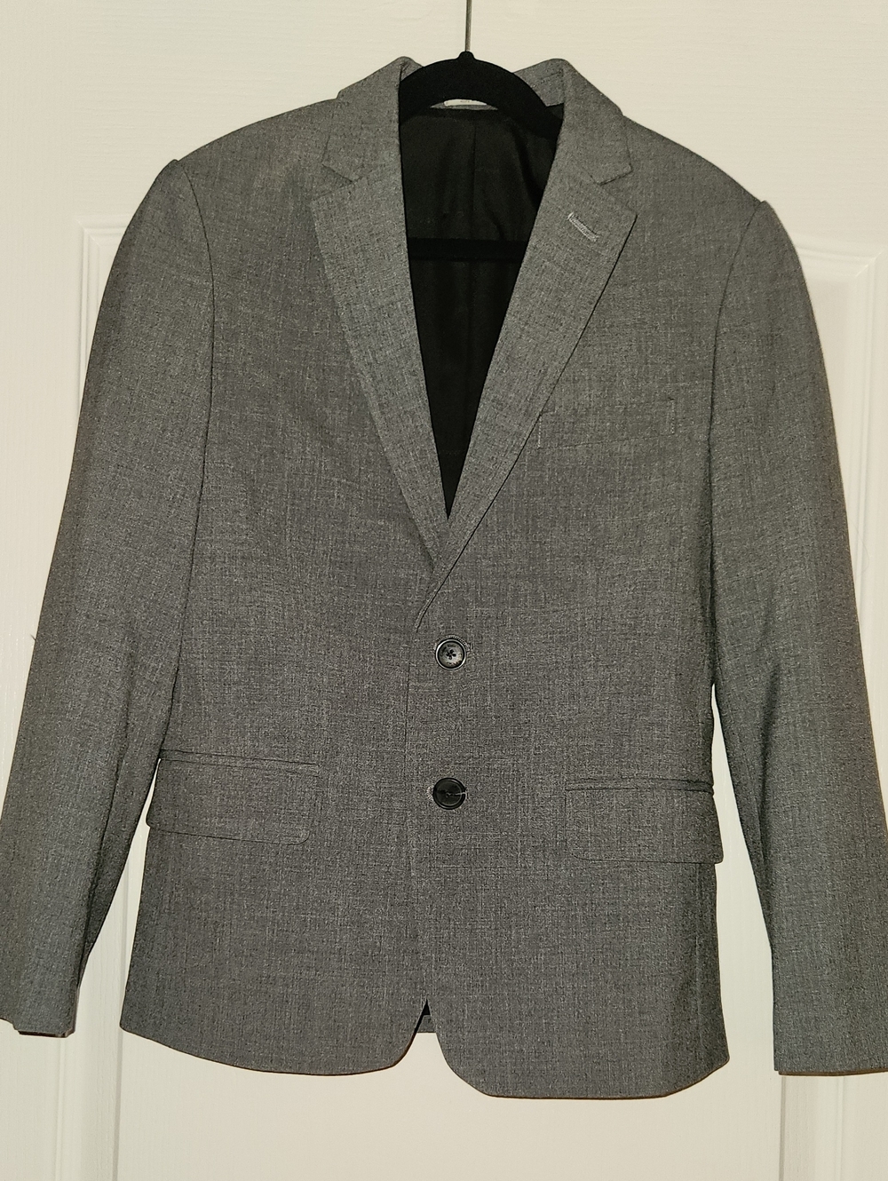 Calvin Klein Boys Gray Two-Button Blazer